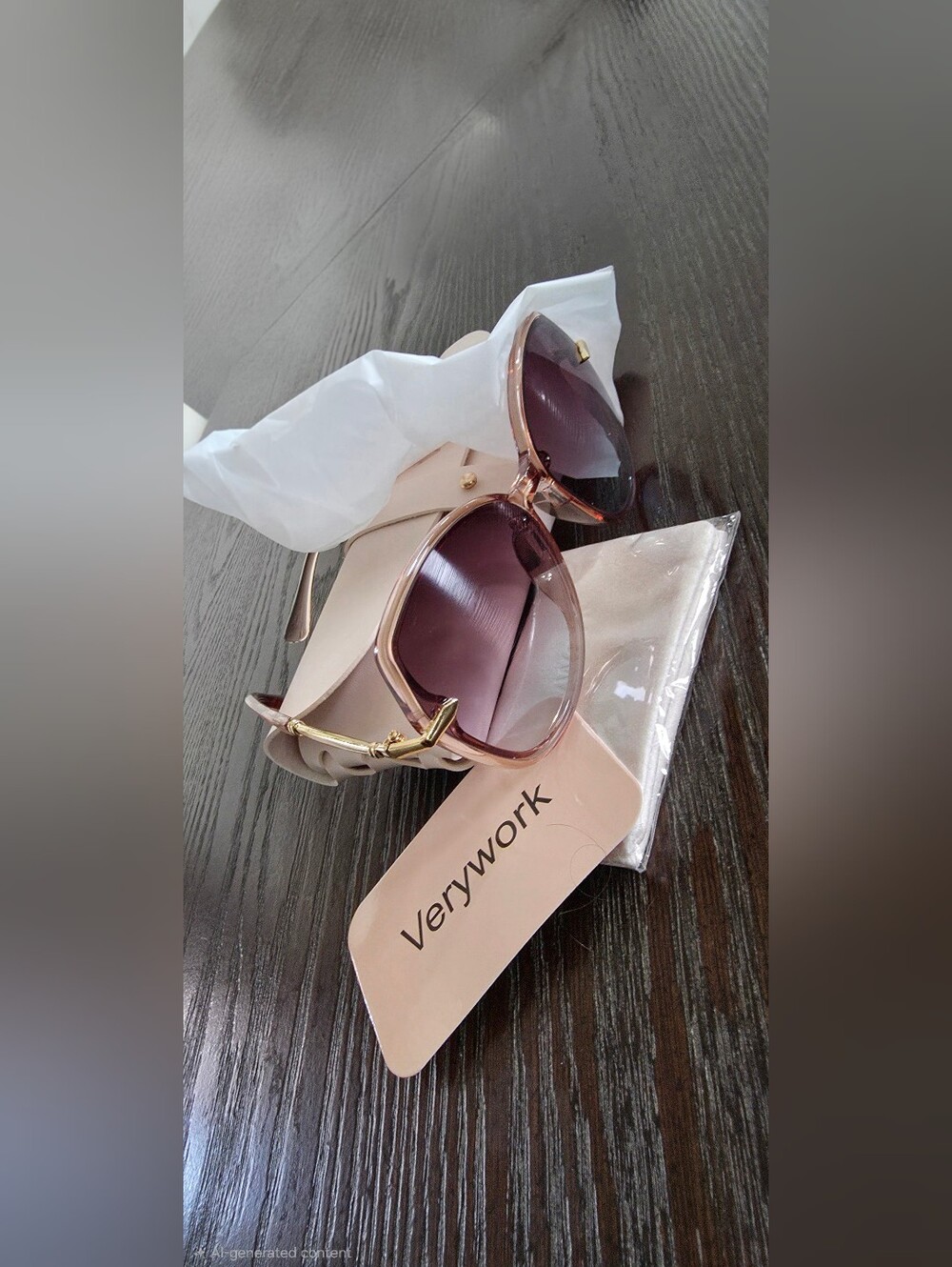 Women's Pink Gradient Oversized Sunglasses